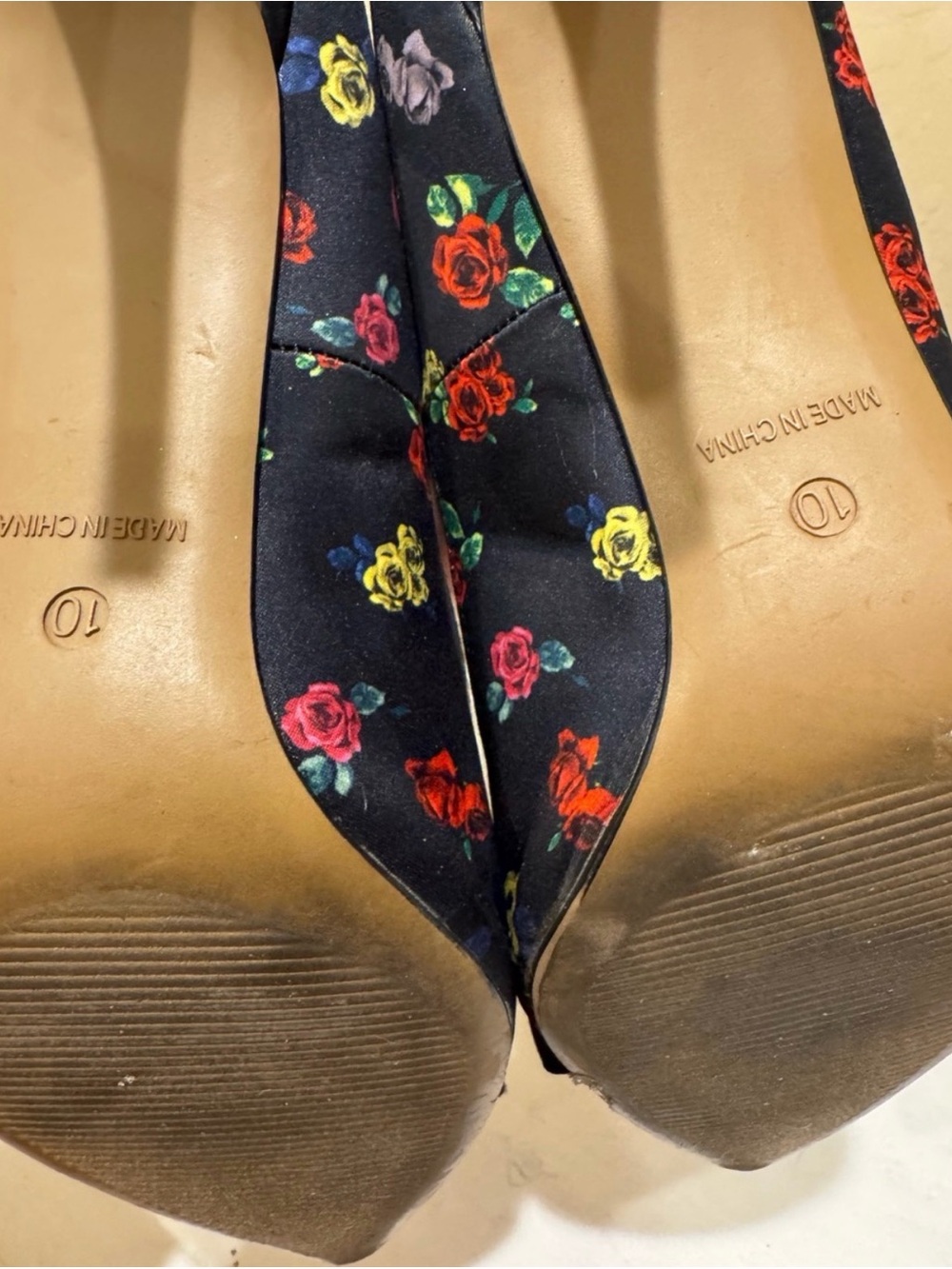 Betsy Johnson Floral Bow Pointed-Toe High Heels - Black Multi - Picture 7 of 7